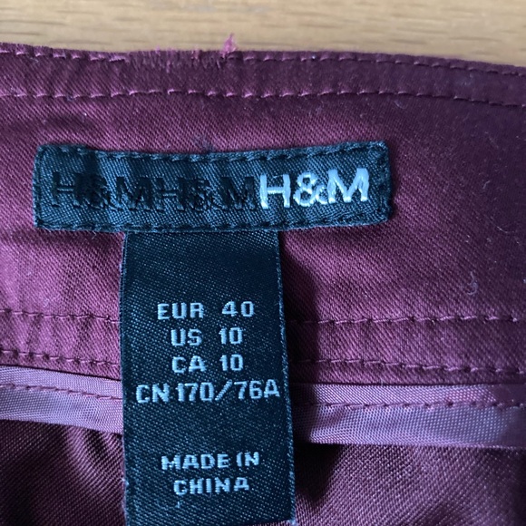 H & M women’s slim leg, red pants size 10 - Picture 8 of 10